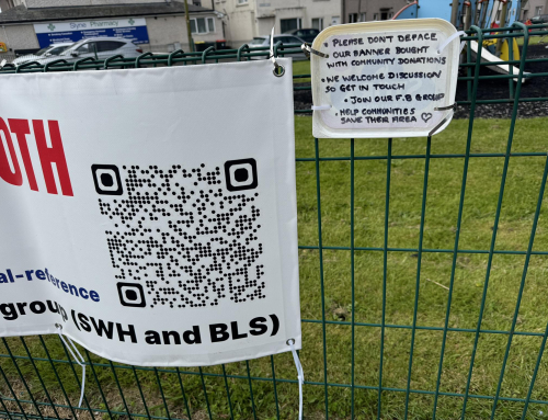Green Belt Action Group Banner Defaced
